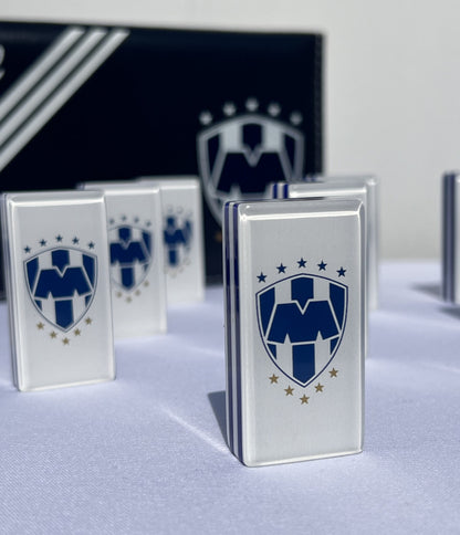 Domino Set Club De Futbol Monterrey Rayados in Faux Leather Box.