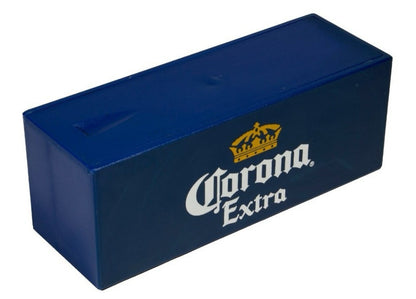 Domino Set "Corona Extra" in Blue Plastic Case