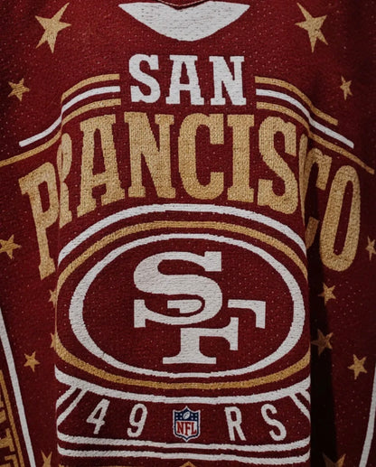 San Francisco 49ers Poncho Jorongo Sarape Poncho Artesanal Winter
