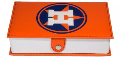 Professional Dominoes Set Houston Astros in Faux Leather Box Space City