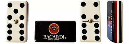 Dominoes Set Bacardi in Faux Leather Case Domino.