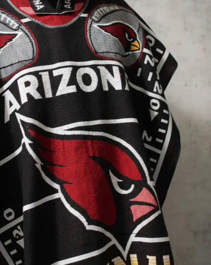 Arizona Cardinals Jorongo Sarape Hoodie Artesanal  Mexican Poncho
