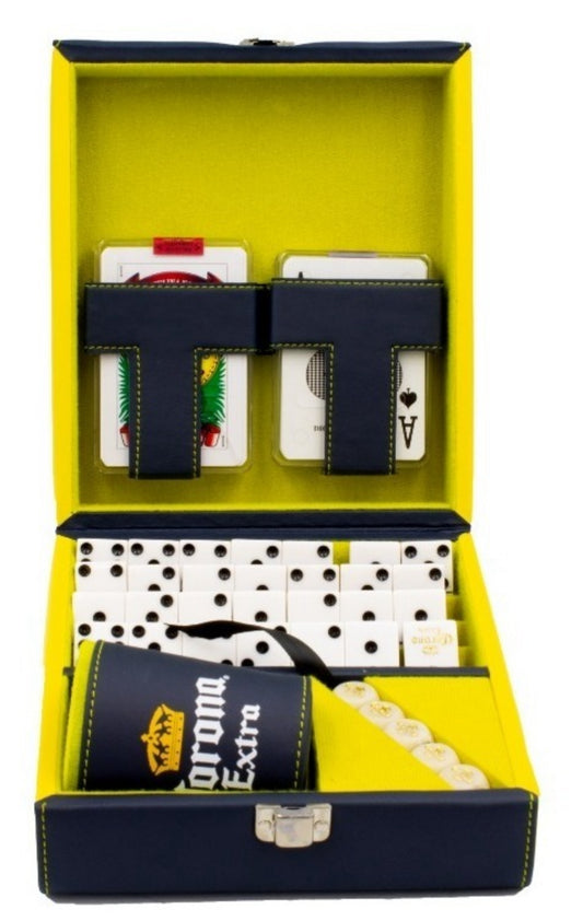 Dominoes Corona Set Special Edition + Poker Cards + Dice Set
