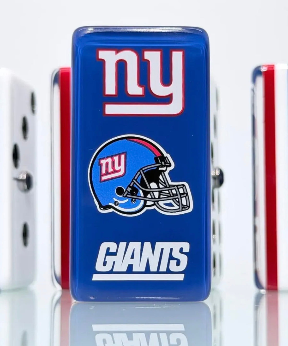Jumbo New York Giants Dominoes Set in Faux Leather Case Domino.