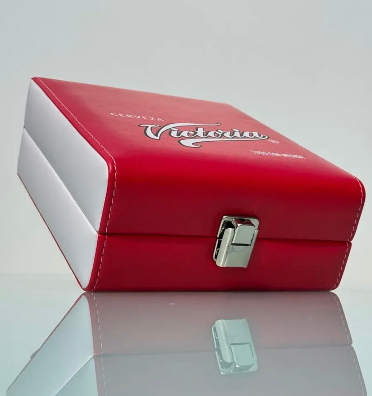 Cerveza Victoria Dominoes Casino Set Faux Leather Case Cubilete Dice Set Poker Cards Domino