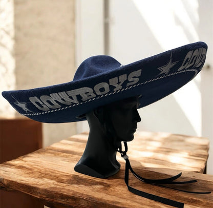 Dallas Cowboys Mexican Charro Hat Sombrero Mariachi Adult One Size Blue