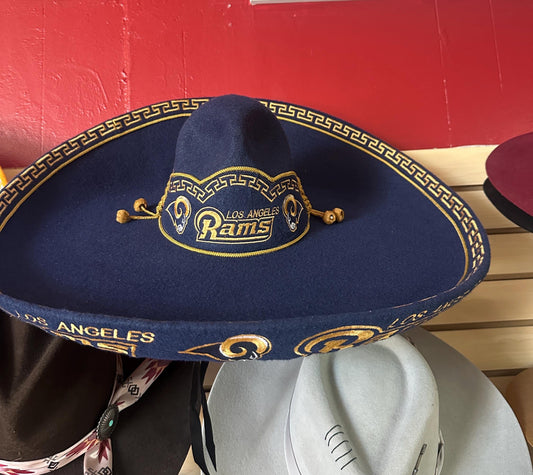 Los Angeles Rams Mexican Charro Hat Sombrero Mariachi Adult One Size